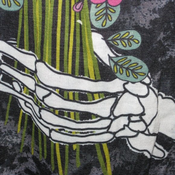 One World Plus Size 1x, 14,16, Dias De Los Muertos, Day of the Dead Tunic Top - Picture 4 of 7